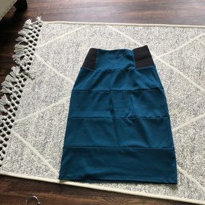 Teal cerulean blue skirt with stretch
